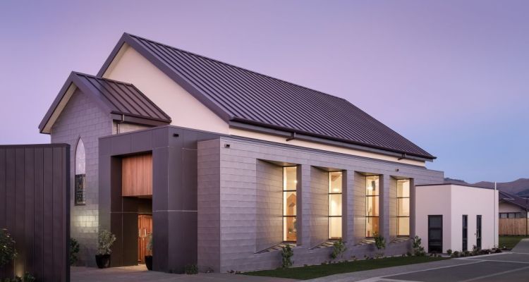 House facade in the evening