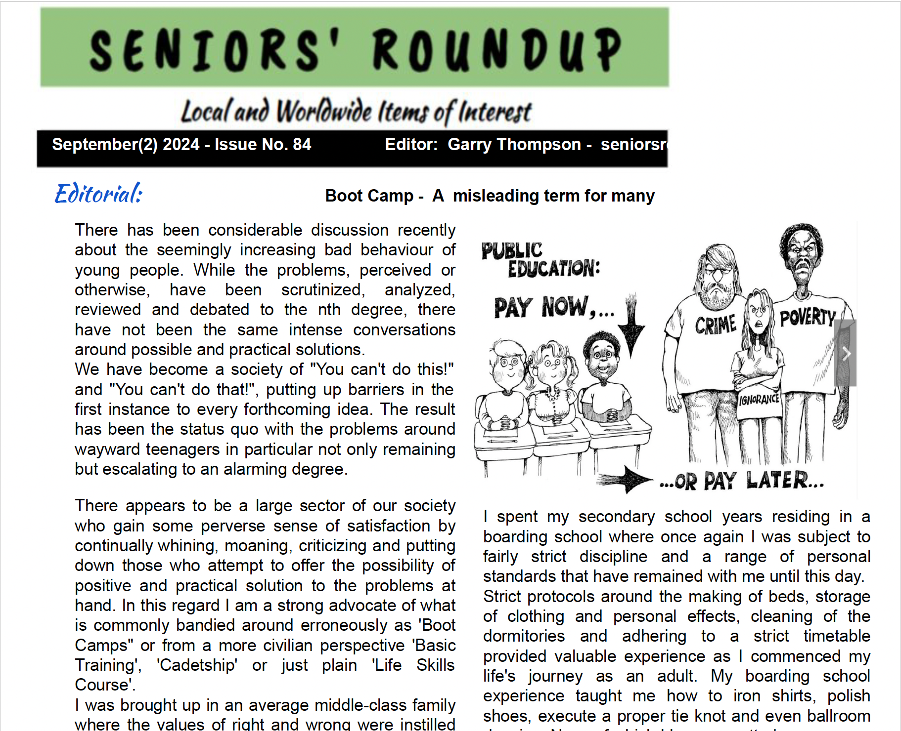 Seniors Round Up September 2024